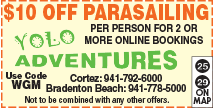 Special Coupon Offer for YOLO Adventures - Anna Maria Island